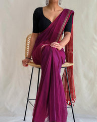 Luxurious Maroon Narayanpet Saree