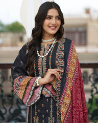 Black Embroidered Kurta Set