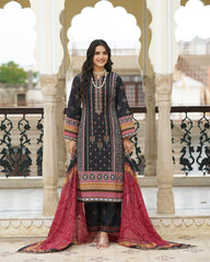 Black Embroidered Kurta Set