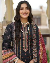 Black Embroidered Kurta Set