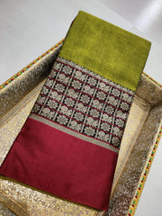 Elegant Peacock Garden Weave Heavy Border Narayanpet Saree with Running Blouse