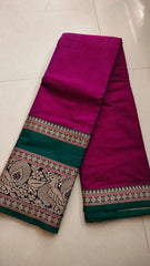 Majestic Peacock Border Narayanpet Saree