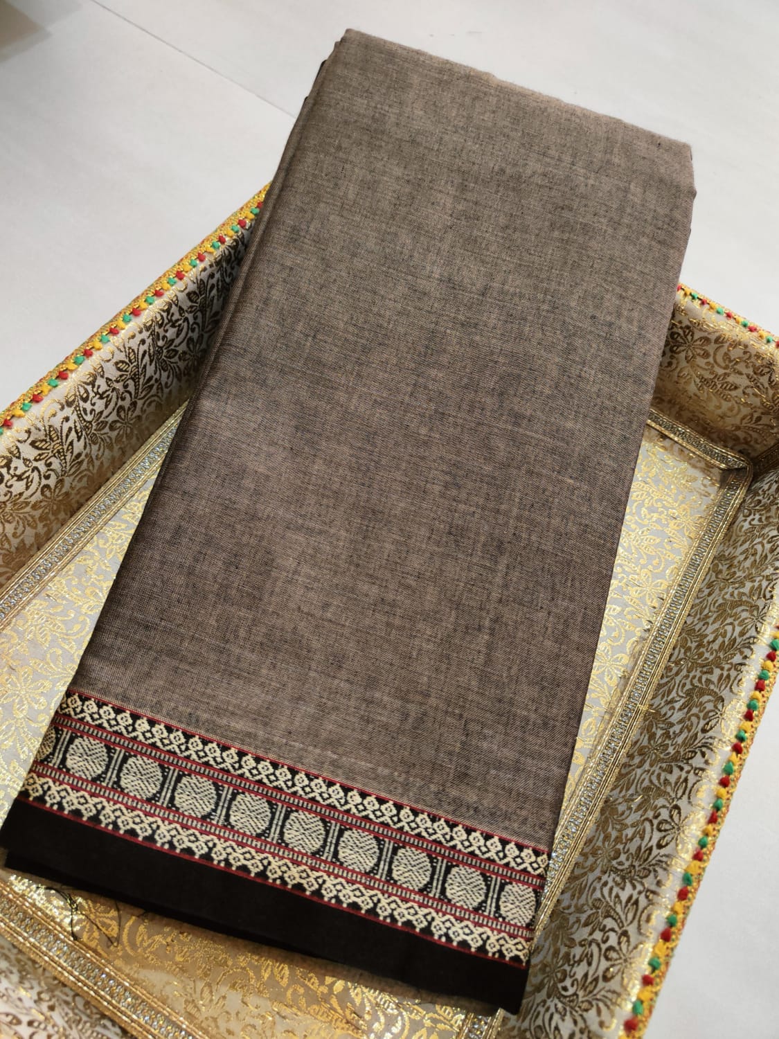 Beautifully Woven Border Narayanpet Cotton Saree