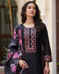 Black Beauty Vibrant Digital Printed Kurta Set