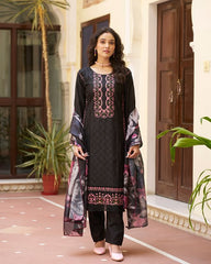 Black Beauty Vibrant Digital Printed Kurta Set