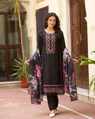 Black Beauty Vibrant Digital Printed Kurta Set